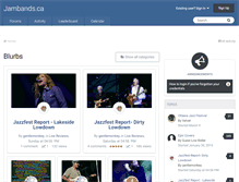 Tablet Screenshot of jambands.ca